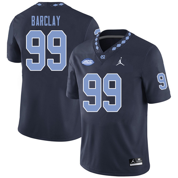 Jordan Brand Men #99 George Barclay North Carolina Tar Heels College Football Jerseys Sale-Navy